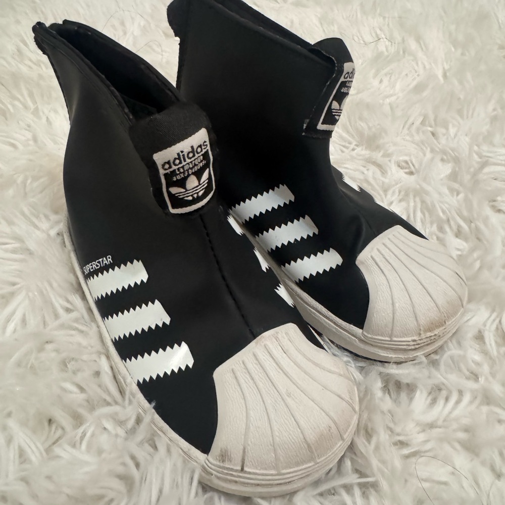 Adidas Black and White Superstar Sneakers
